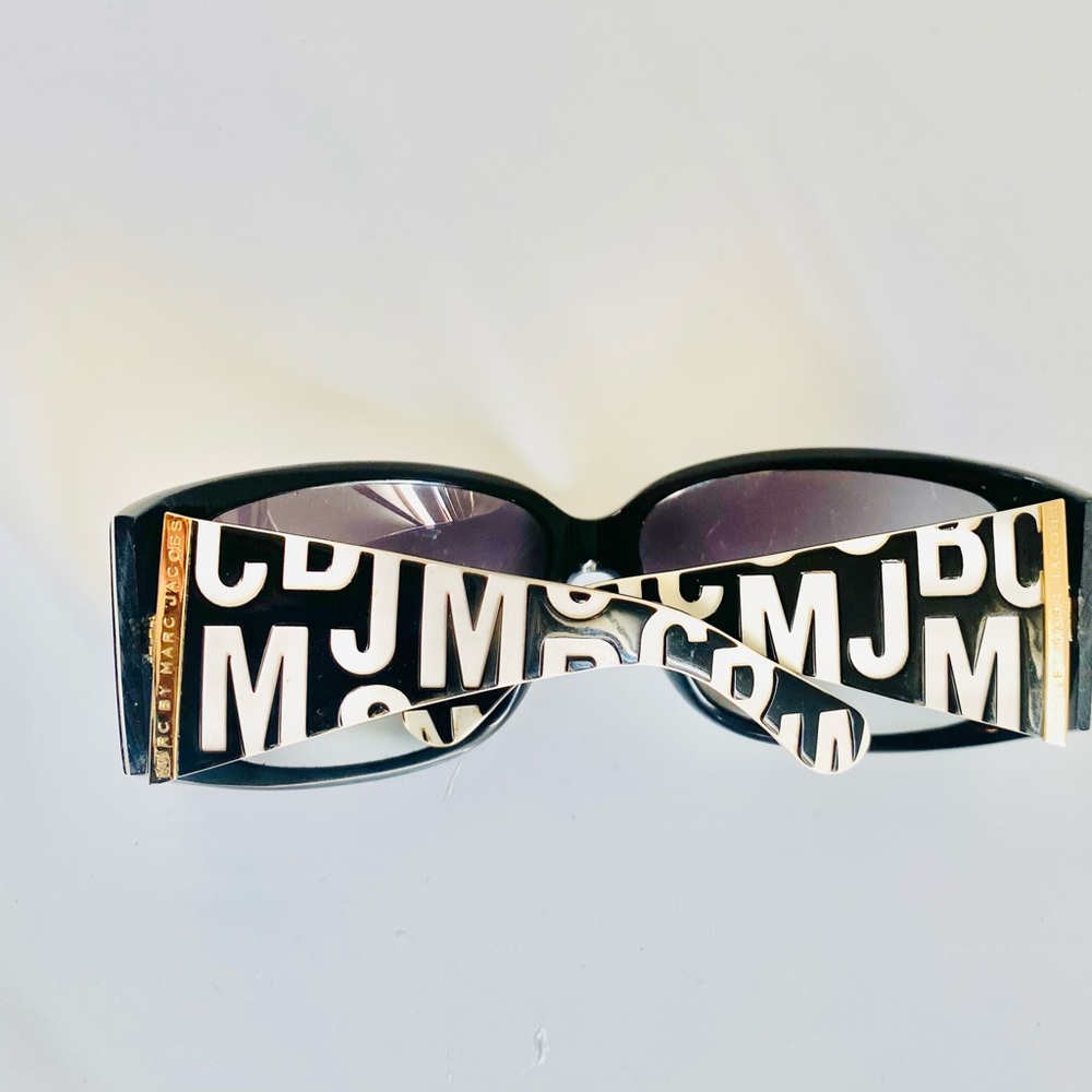 Marc Jacobs Black and White Logo Sunglasses